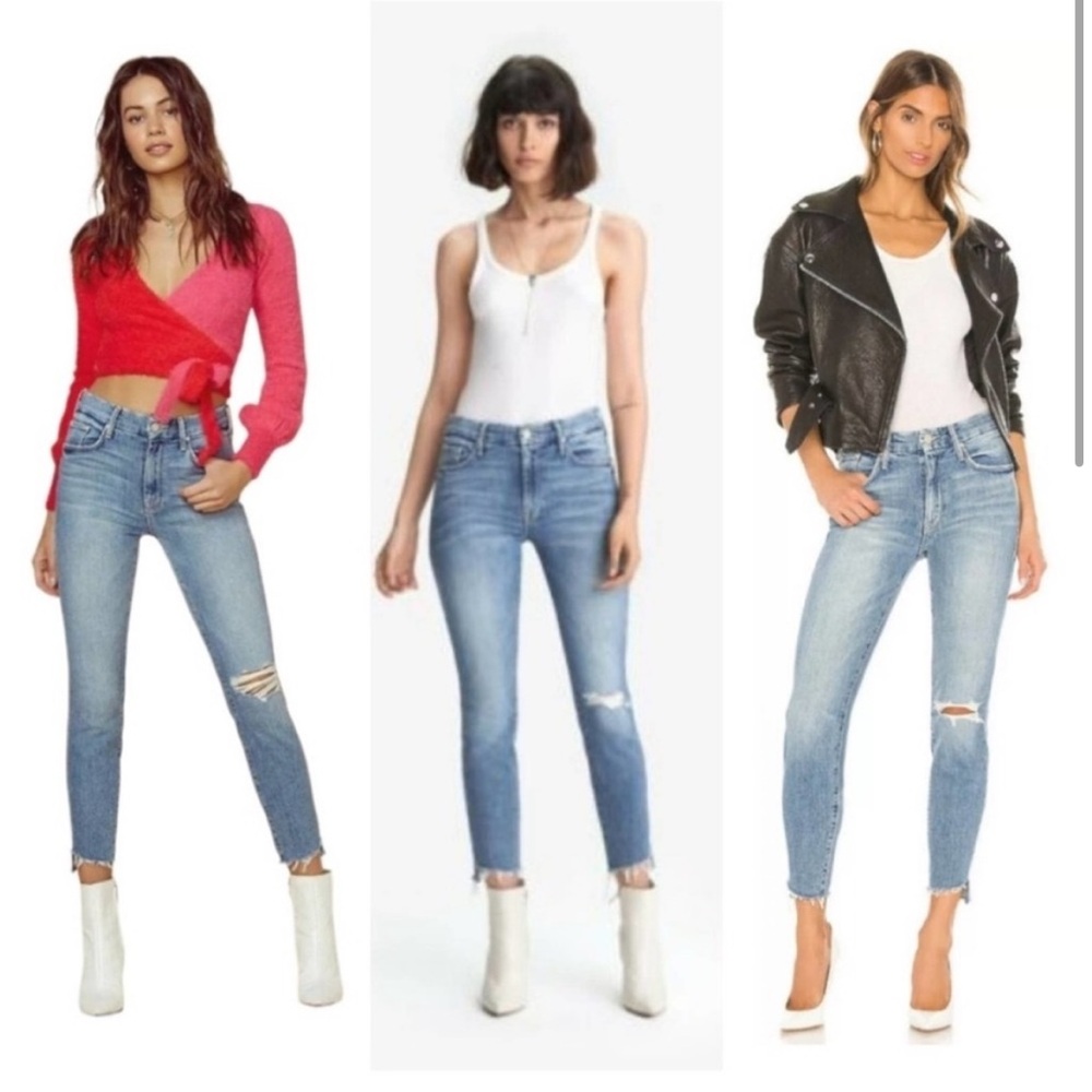 Mother looker the gray ankle jeans